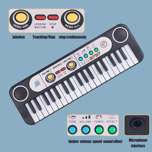 Kids Electronic Keyboard with Microphone – Beginner Musical Learning Toy