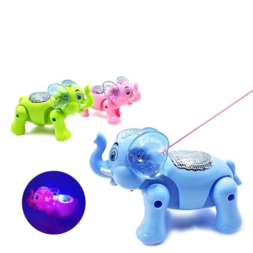 Bump & Go Clever Elephant Toy with Lights & Music