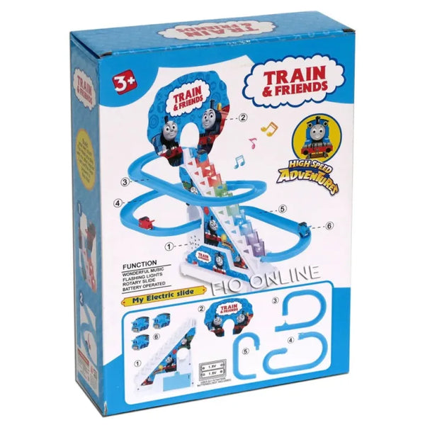 Thomas & Friends Track Train Set – Climbing Stairs Toy with Lights & Music