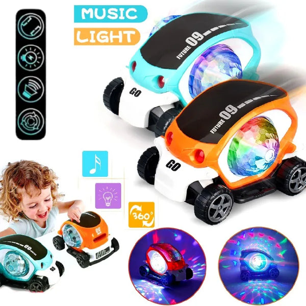 09 Future Musical Car – 360° Rotating Toy with Lights & Music