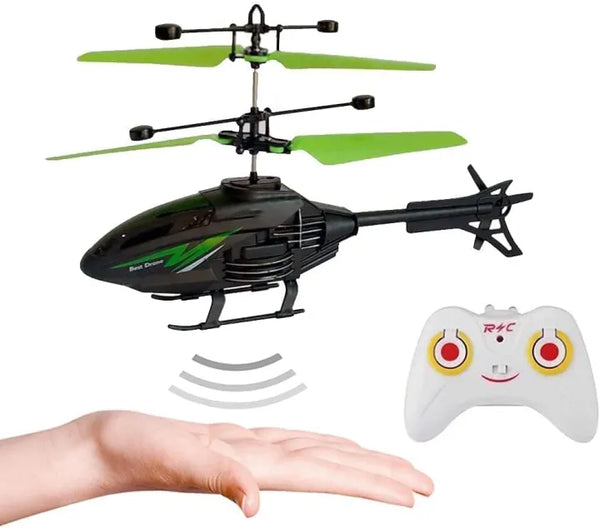 2-in-1 Remote Control & Hand Sensor Helicopter with 3D Lights