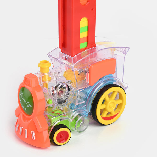 Domino Train Toy with Lights & Music for Kids