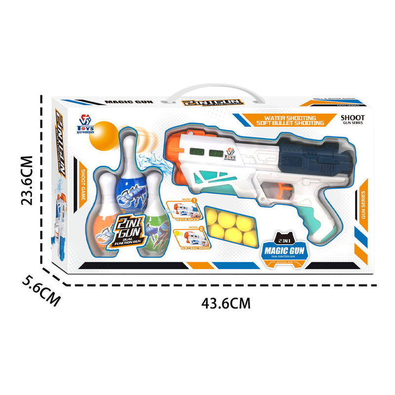 2-in-1 Shooting Toy Gun – Soft Ball & Foam Dart Blaster