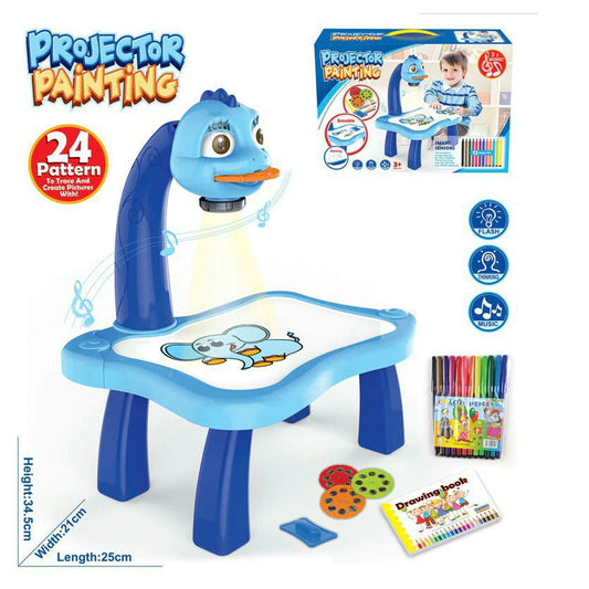 Children LED Projector Art Drawing Table