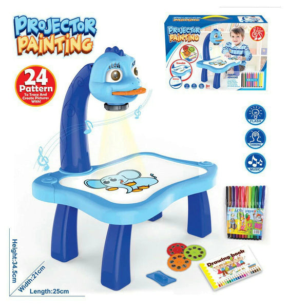 Children LED Projector Art Drawing Table