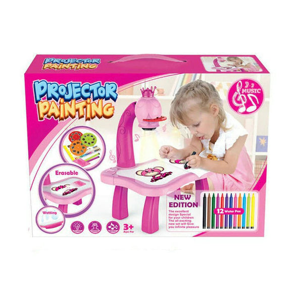 Children LED Projector Art Drawing Table