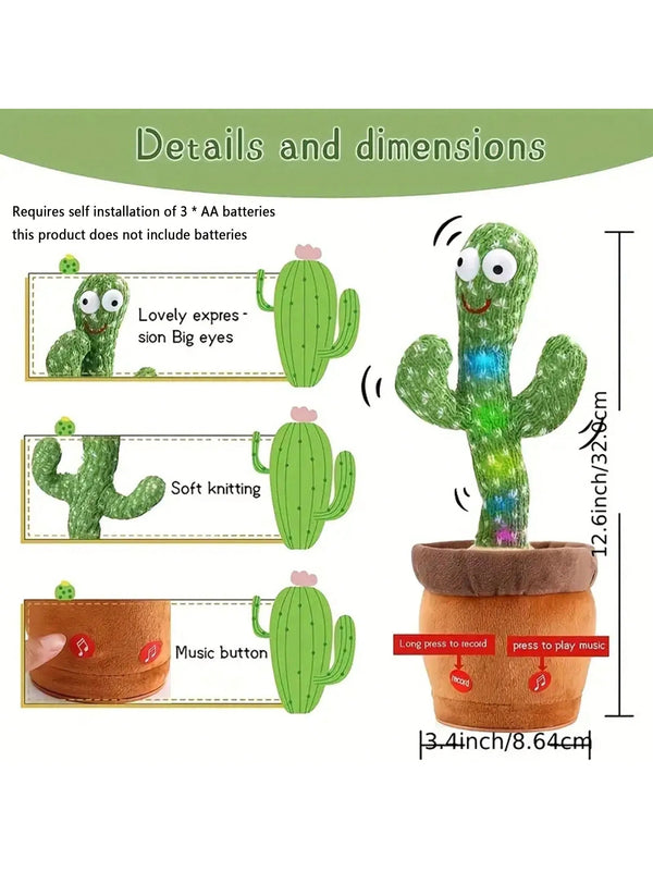 Dancing Talking Cactus Toy – Singing & Repeating Plush Toy