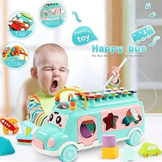 Musical Xylophone Bus Toy – Shape Sorting Learning Toy