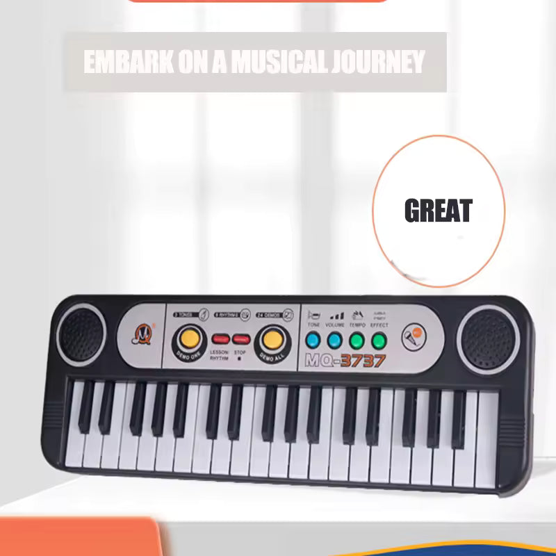 Kids Electronic Keyboard with Microphone – Beginner Musical Learning Toy